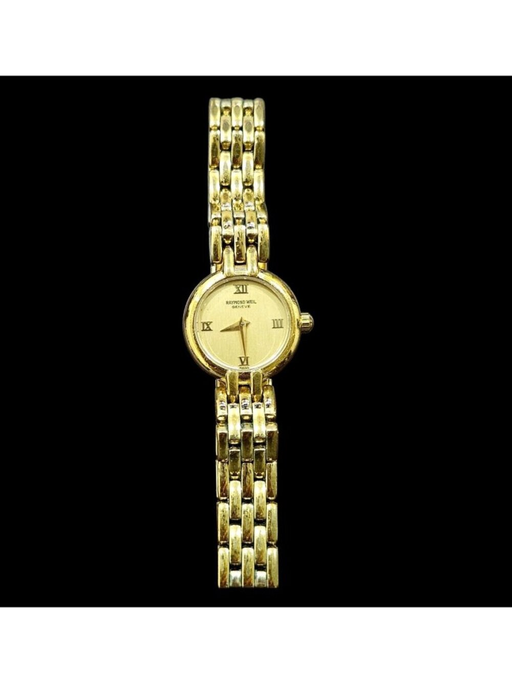 RAYMOND WEIL Vintage Ladies watch RARE 18K electroplated gold EUC 2012 Tango